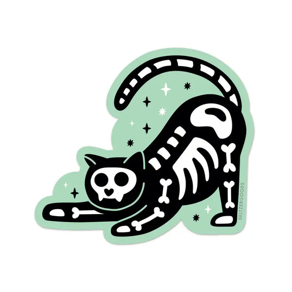 Skeleton Cat Sticker