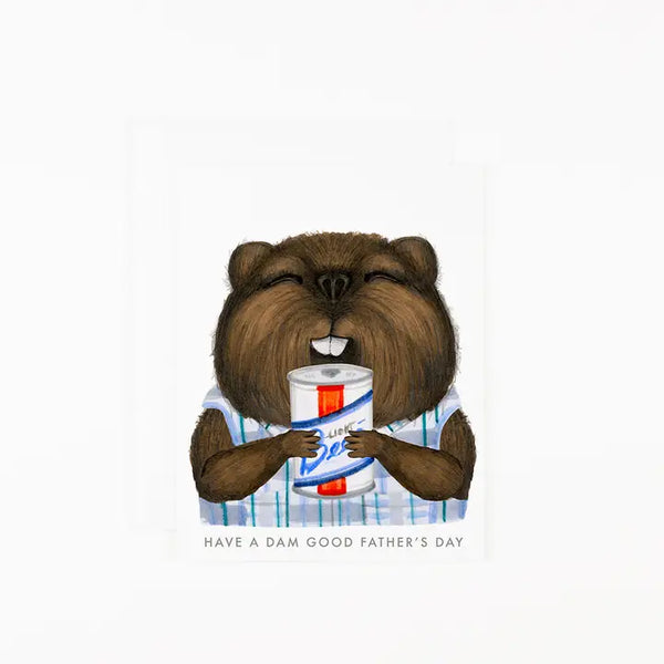 Father's Day Beaver Greeting Card