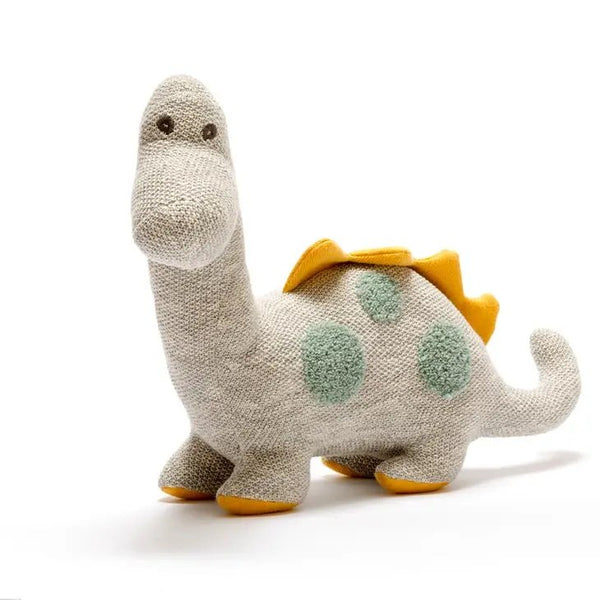 Large Grey Organic Cotton Diplodocus Dinosaur Plush Toy