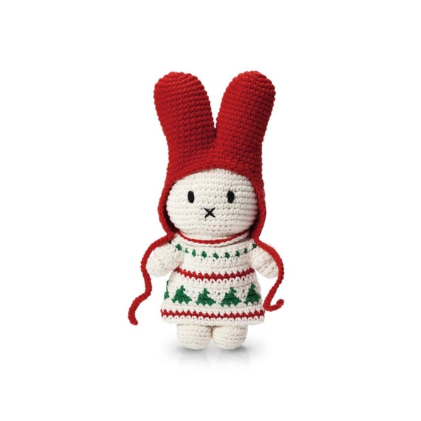 Miffy Wearing  Christmas Dress and Red Hat