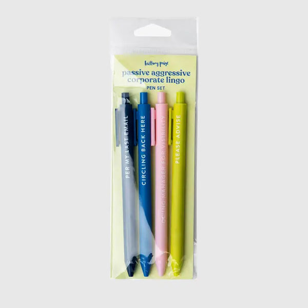 Passive Aggressive Corporate Lingo Jotter Pen Set